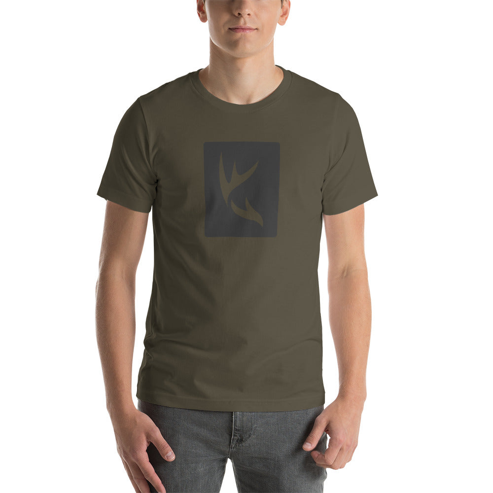 Antler T-Shirt | Army/Gray